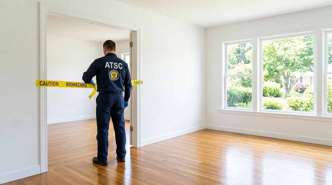 Certified biohazard cleanup crew performing Crime Scene Cleanup in North Massapequa